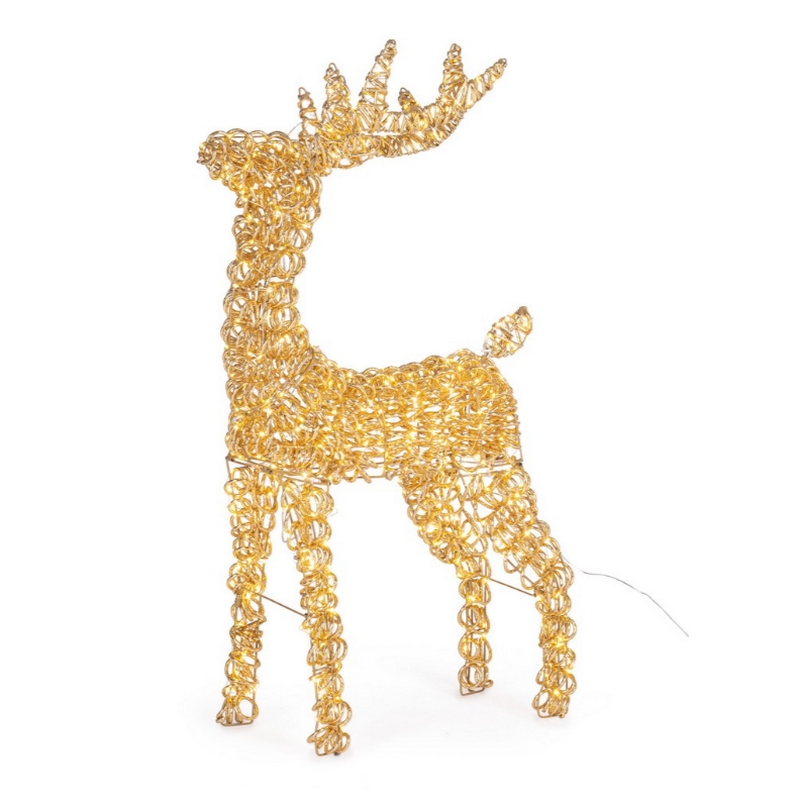 Renna luminosa di Natale con 600 led e alta 80 cm, perfetta come decorazione di Natale